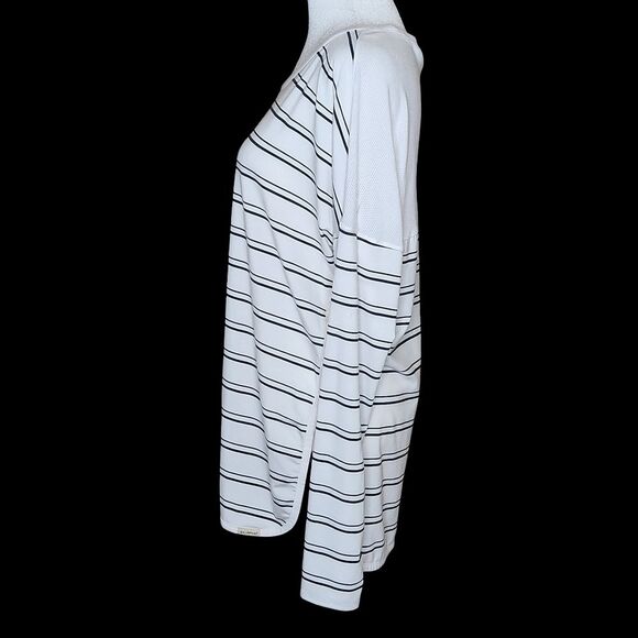 Exofficio Insect Shield Shirt Women's Large White Black Stripes Gorpcore Utility - Picture 11 of 11